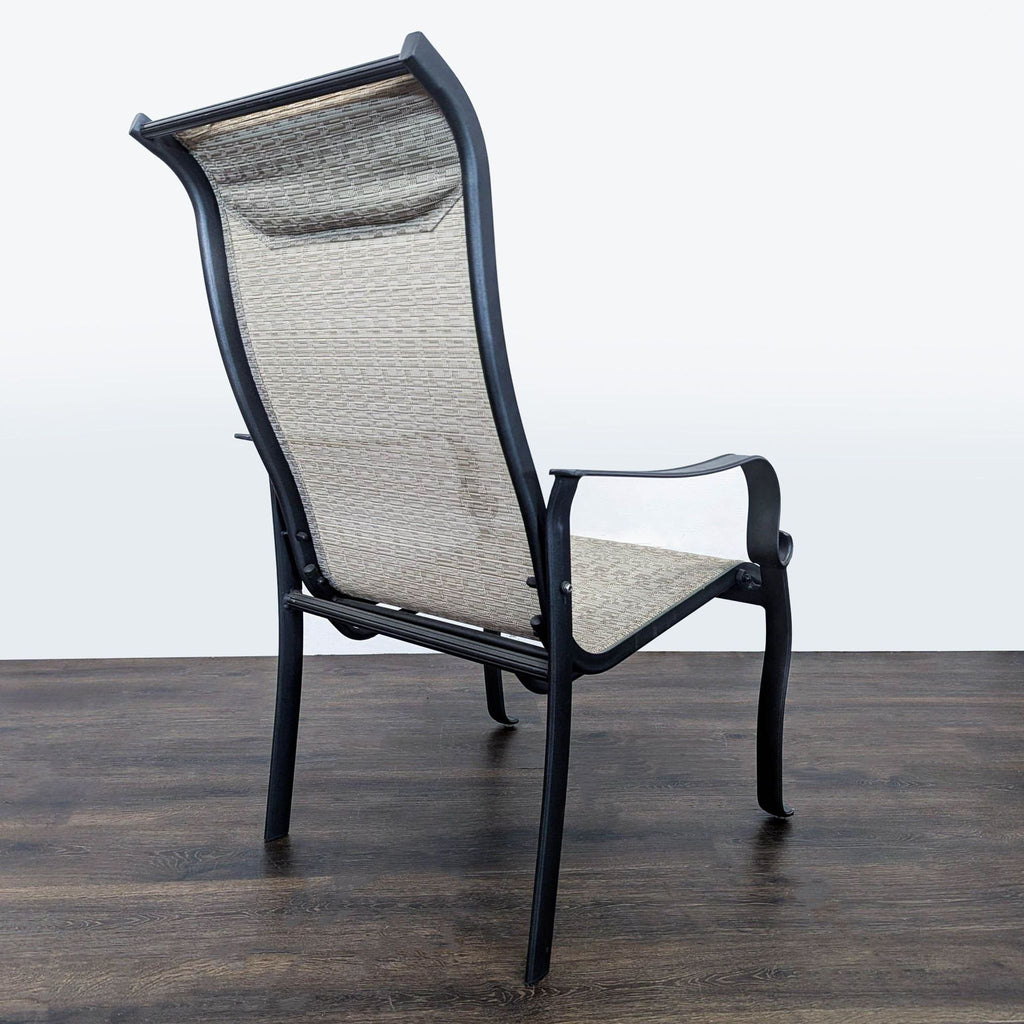 Set of 2 Outdoor Patio Chairs with Metal Frame and Mesh Seat