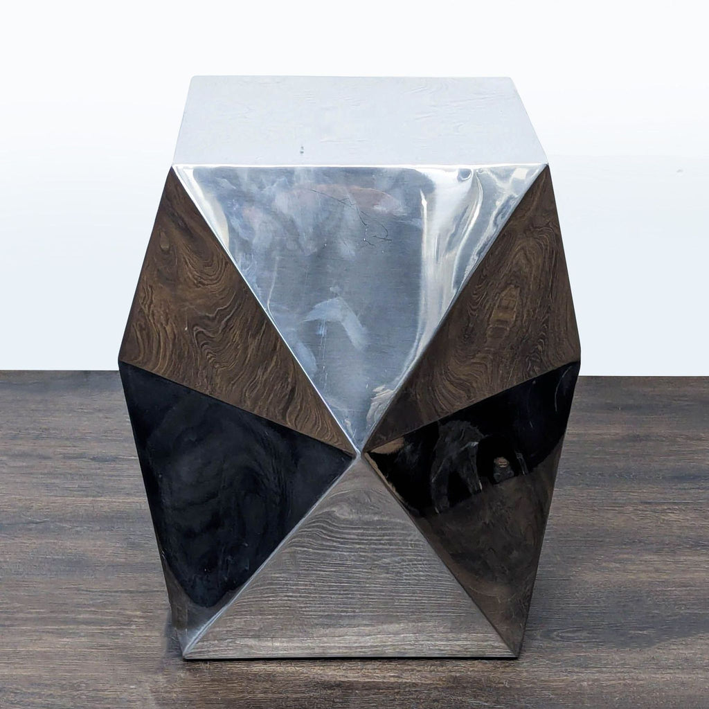 Geometric Metal Accent Table