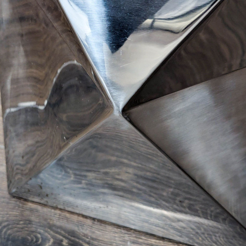 Geometric Metal Accent Table