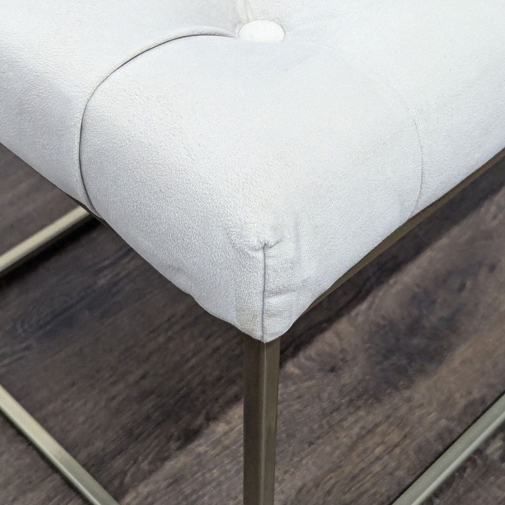 Target Button Tufted Ottoman with Metal Base