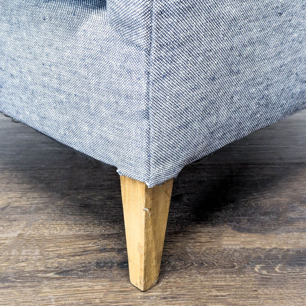 Restoration Hardware Tuxedo Modern Blue Lounge Chair