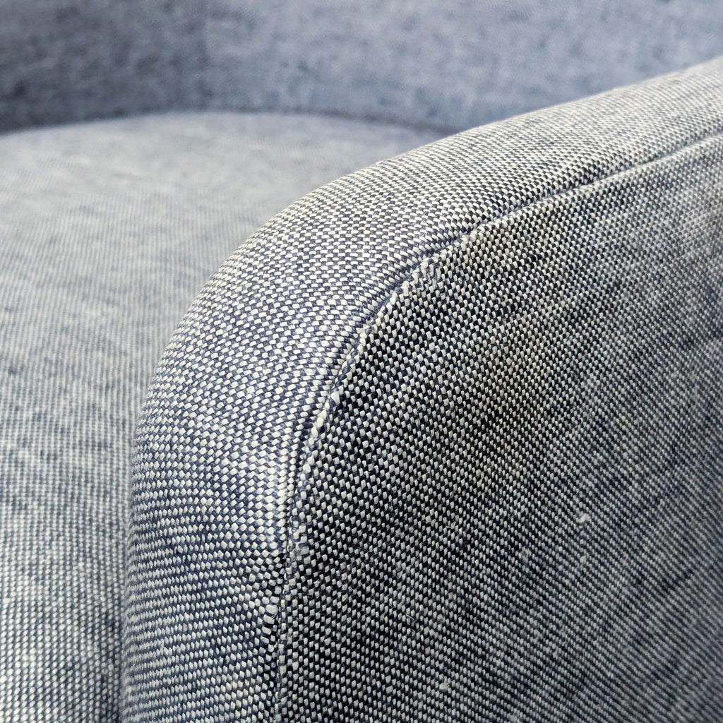 Restoration Hardware Tuxedo Modern Blue Lounge Chair