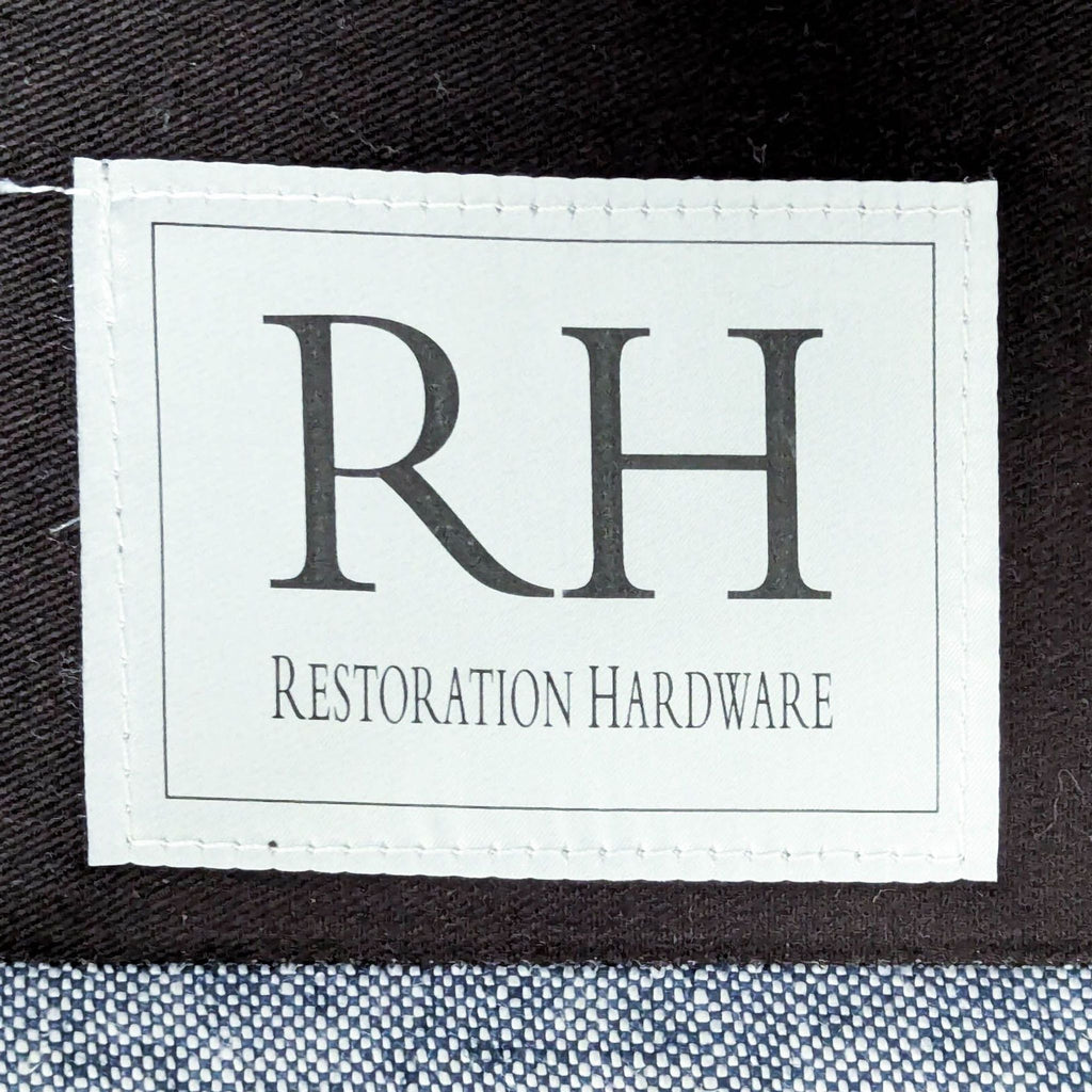 Restoration Hardware Tuxedo Modern Blue Lounge Chair