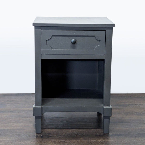 One Drawer Nightstand with Bottom Shelf