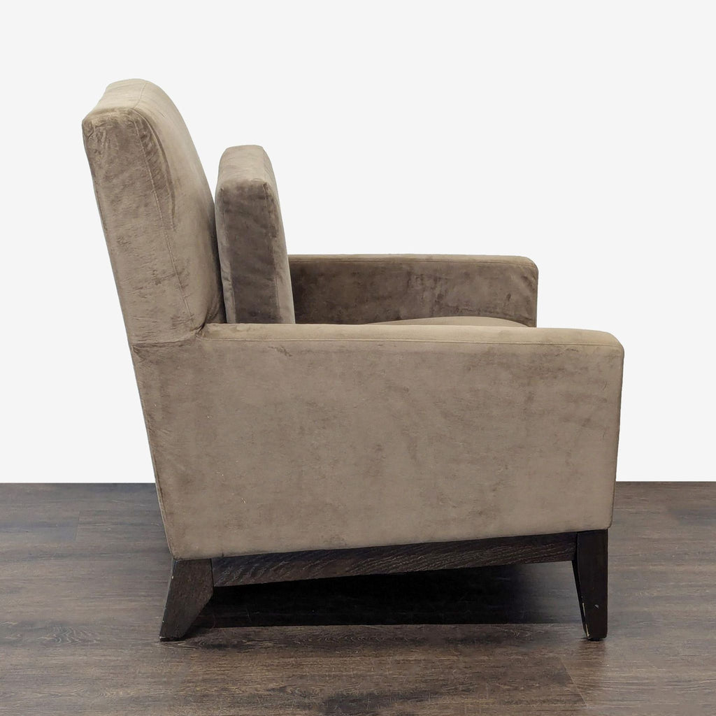 West Elm Brown Lounge Armchair – Modern and Comfortable