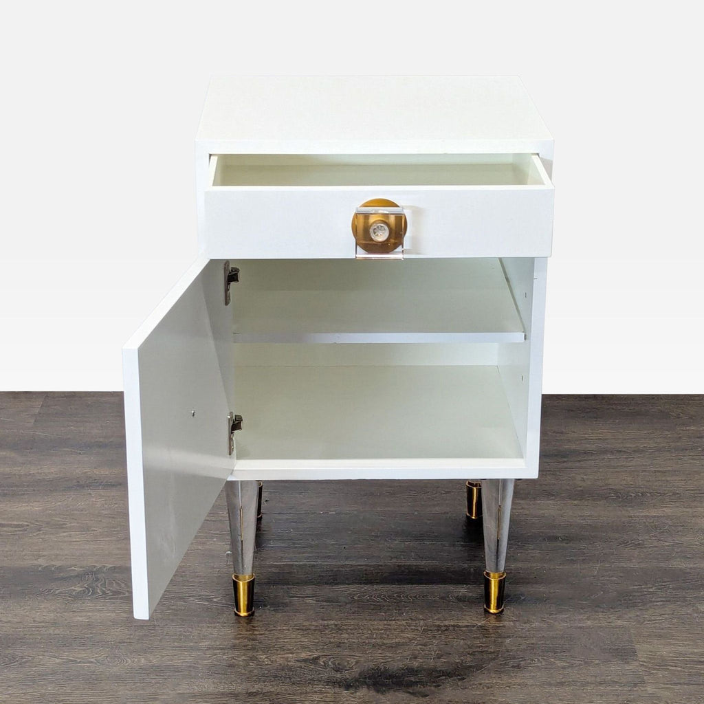 Nightstand with One Drawer and Cabinet