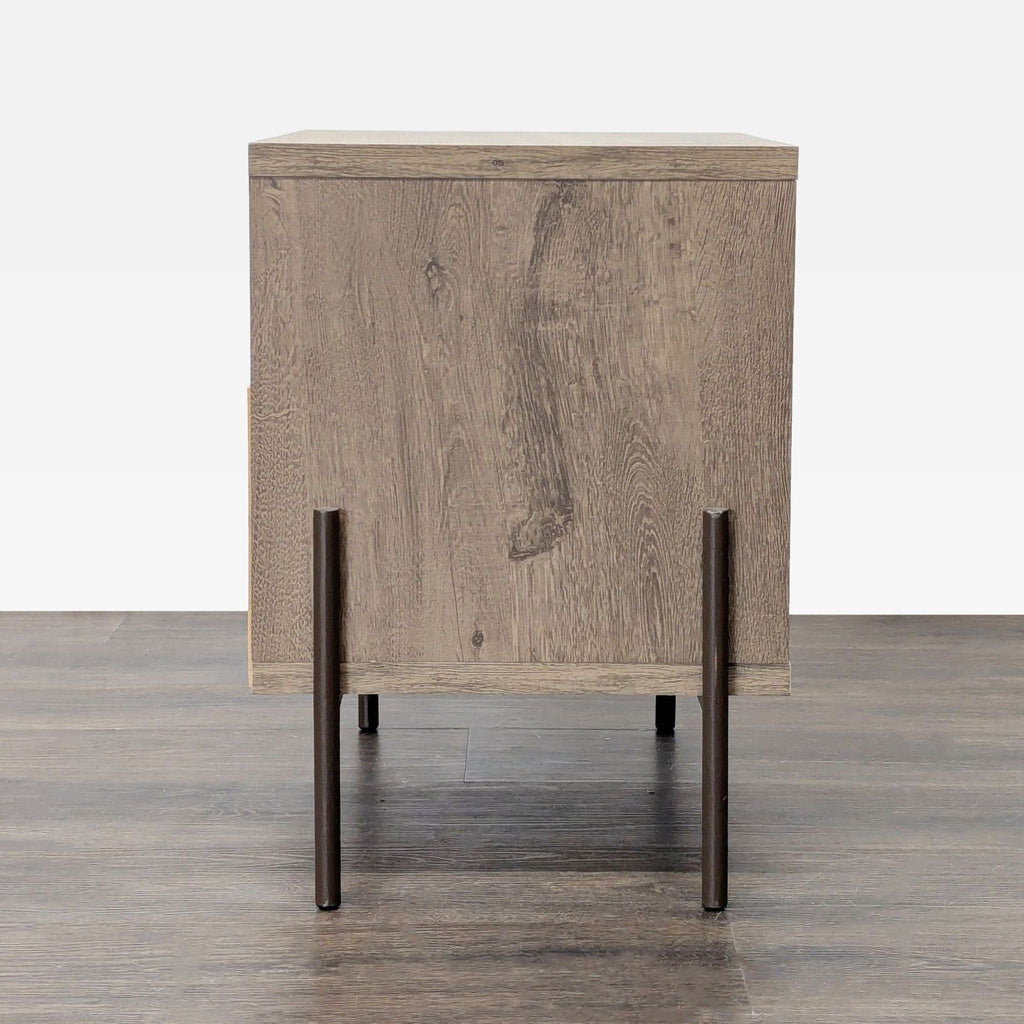 One Drawer Nightstand with Open Shelf