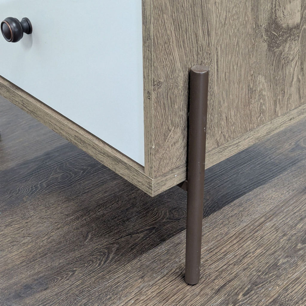 One Drawer Nightstand with Open Shelf