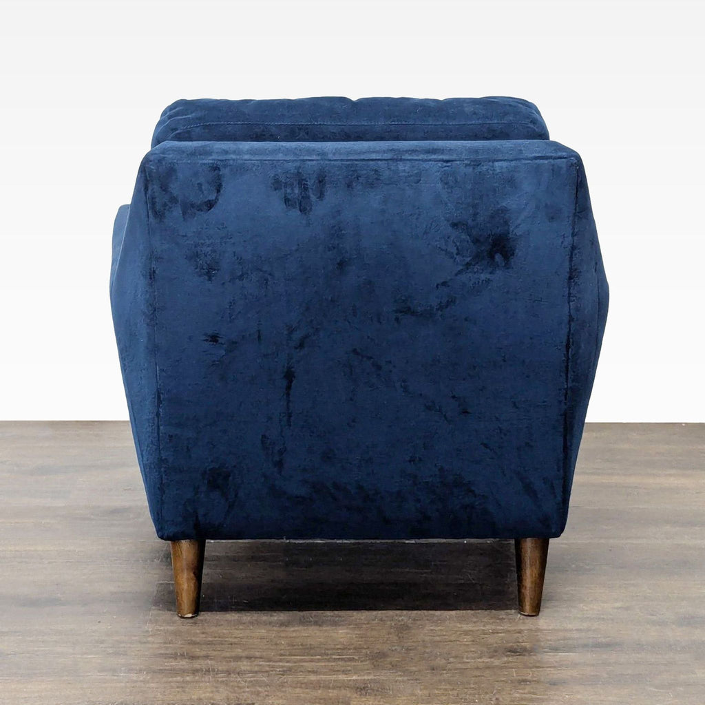 West Elm Everett Blue Velvet Lounge Chair - Modern Accent Armchair - Accepted Offer (17.05% discount)