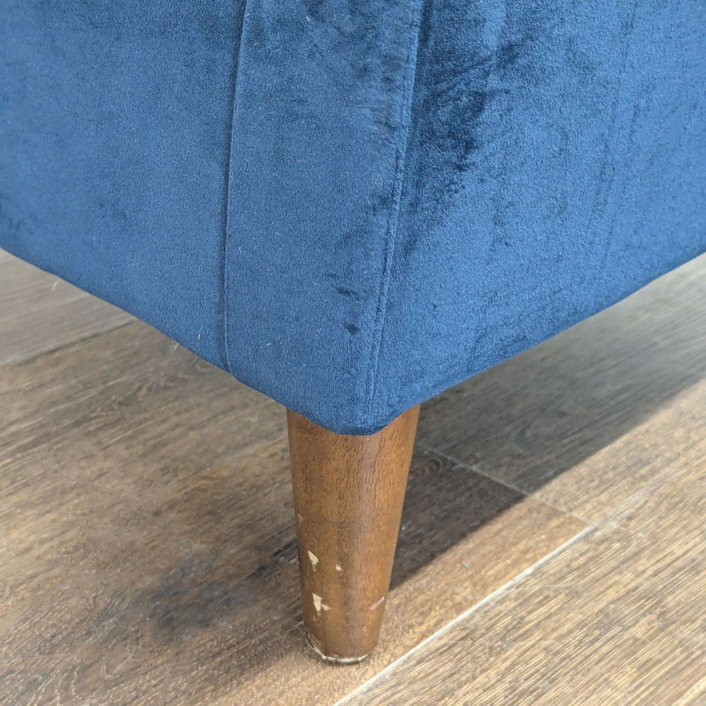 West Elm Everett Blue Velvet Lounge Chair - Modern Accent Armchair - Accepted Offer (17.05% discount)