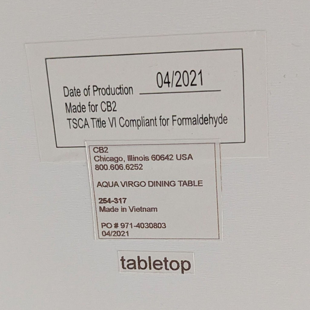 CB2 Aqua Virgo Dining Table - Accepted Offer (26.83% discount)