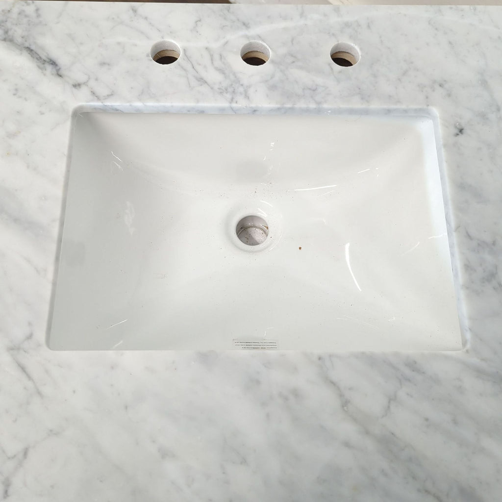 Highbury Furnishings Havana 60” Double Sink Vanity with Marble Top and Storage - Accepted Offer (25.00% discount)
