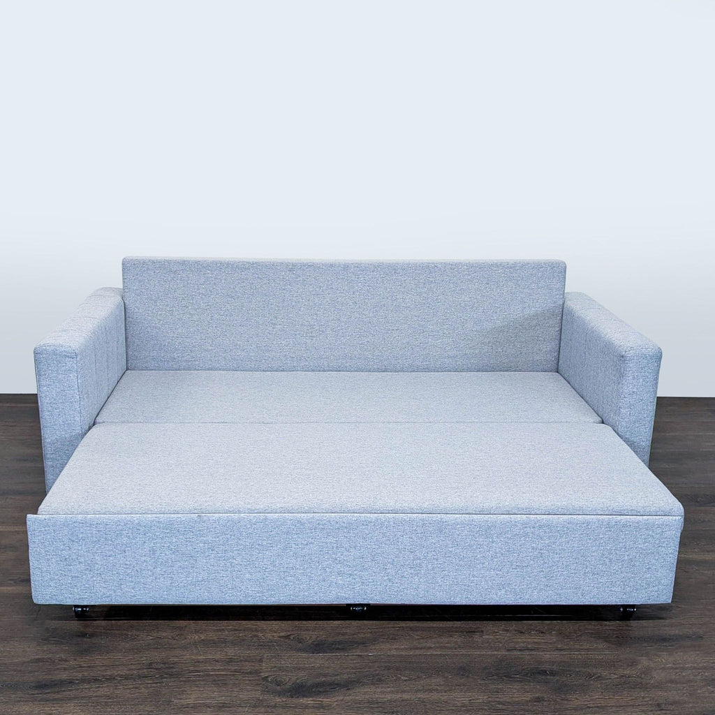 Modern Light Gray Sleeper Sofa with Pull-Out Bed