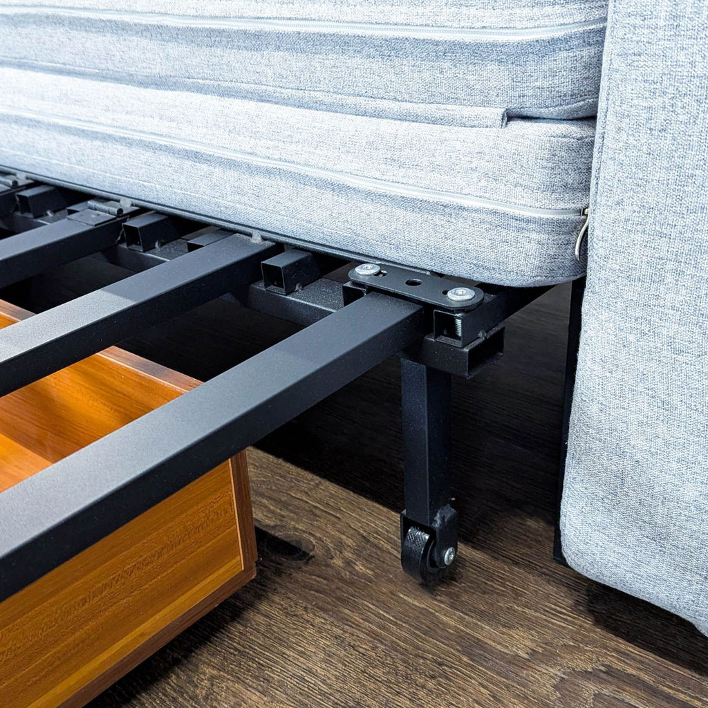 Modern Light Gray Sleeper Sofa with Pull-Out Bed