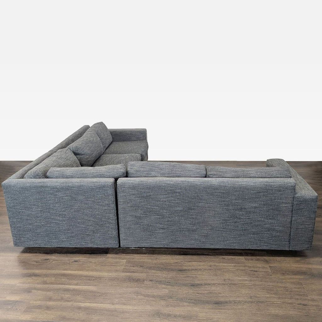 West Elm Urban Modern Gray Fabric Sectional Sofa - Spacious and Comfortable - Accepted Offer (16.90% discount)