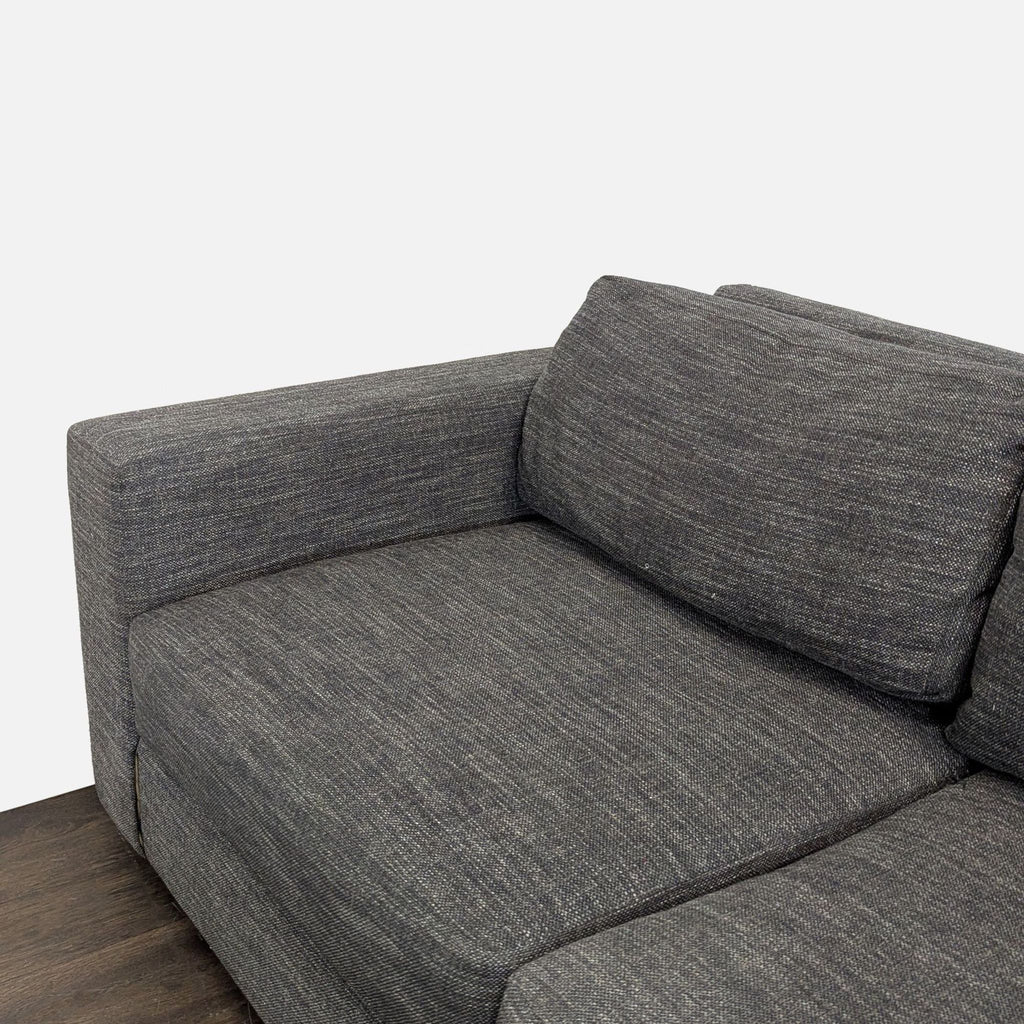 West Elm Urban Modern Gray Fabric Sectional Sofa - Spacious and Comfortable - Accepted Offer (16.90% discount)