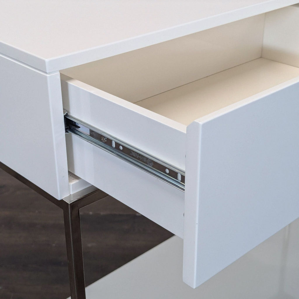 West Elm White Lacquer Storage Console