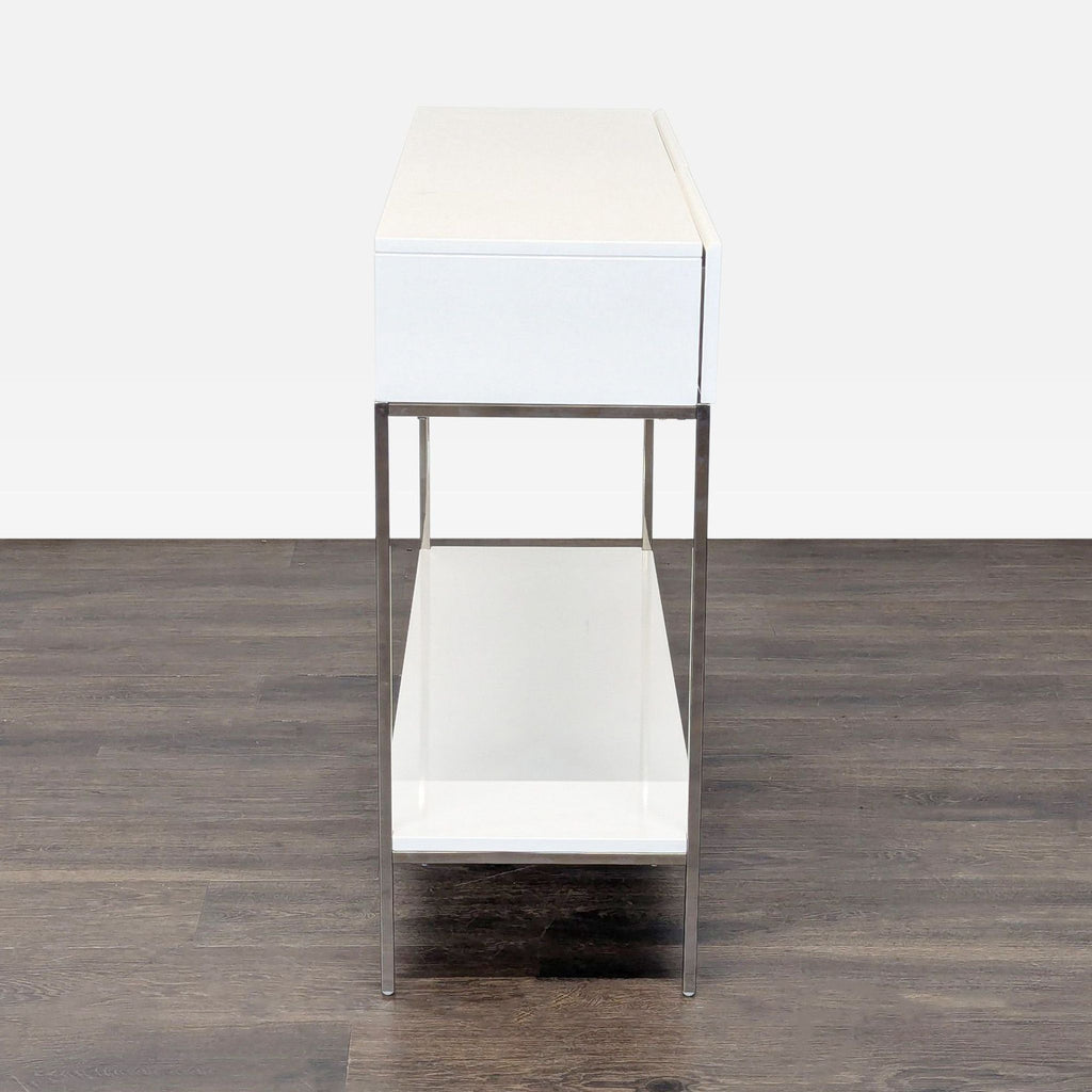 West Elm White Lacquer Storage Console