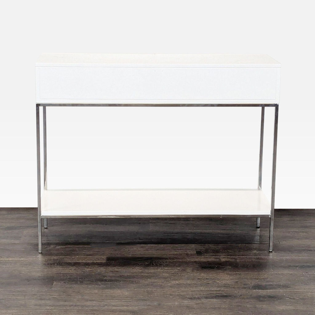 West Elm White Lacquer Storage Console