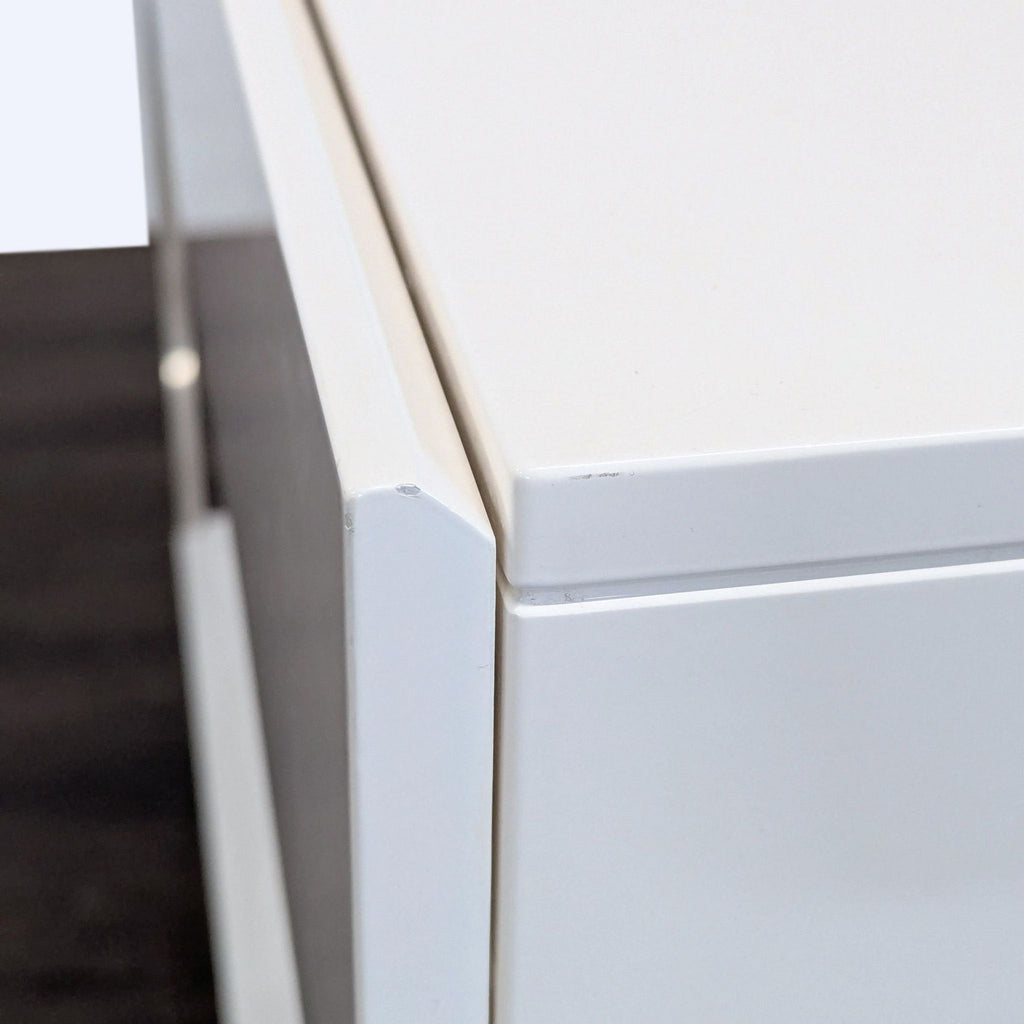 West Elm White Lacquer Storage Console