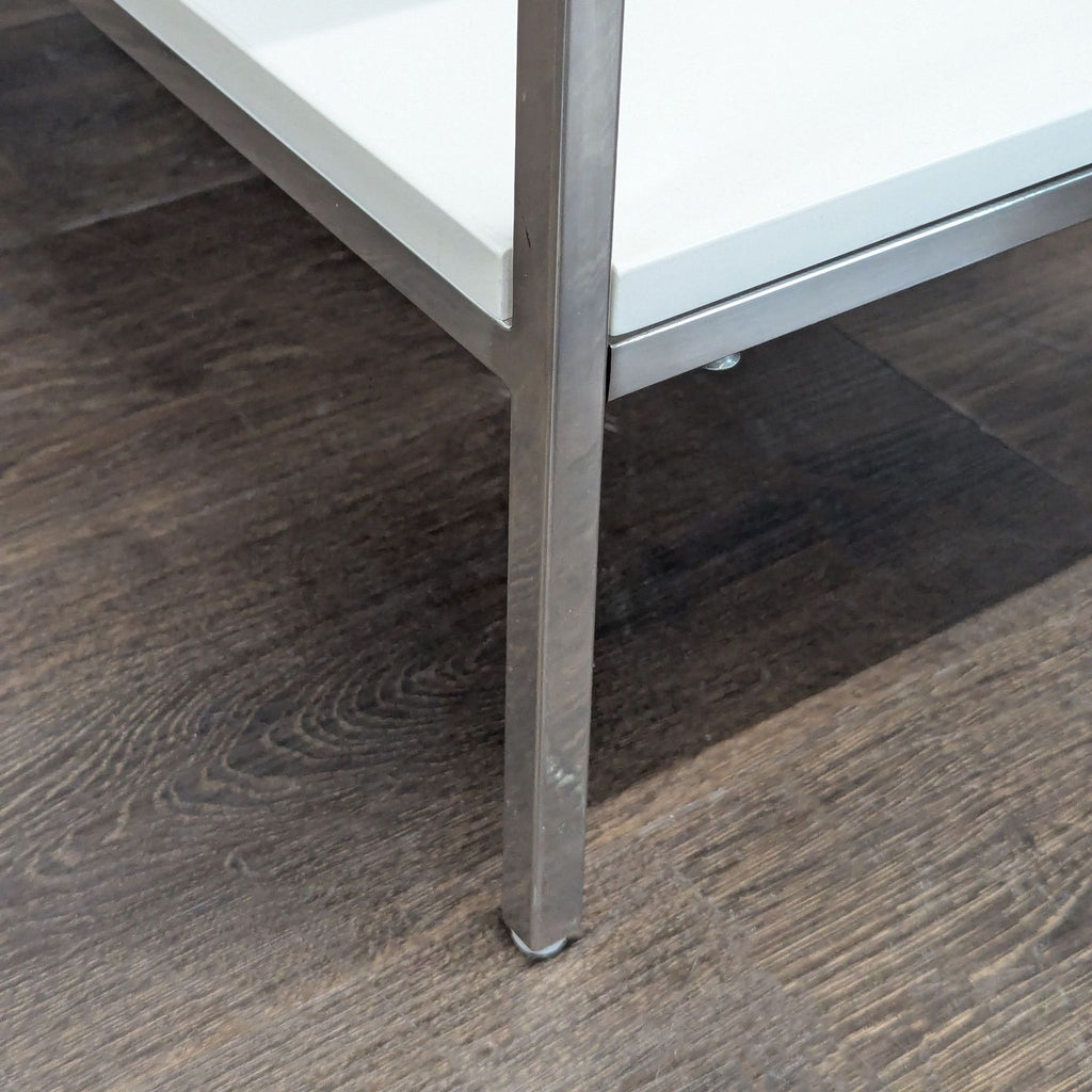 West Elm White Lacquer Storage Console