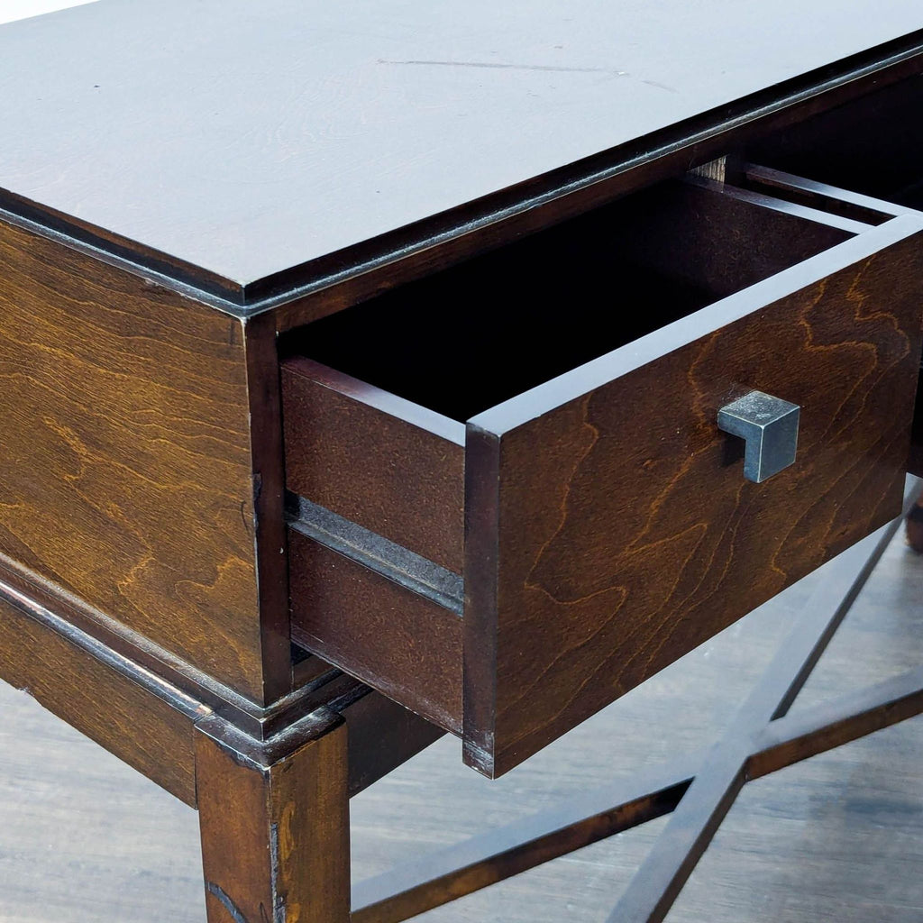 Three Drawer Wood Console Table