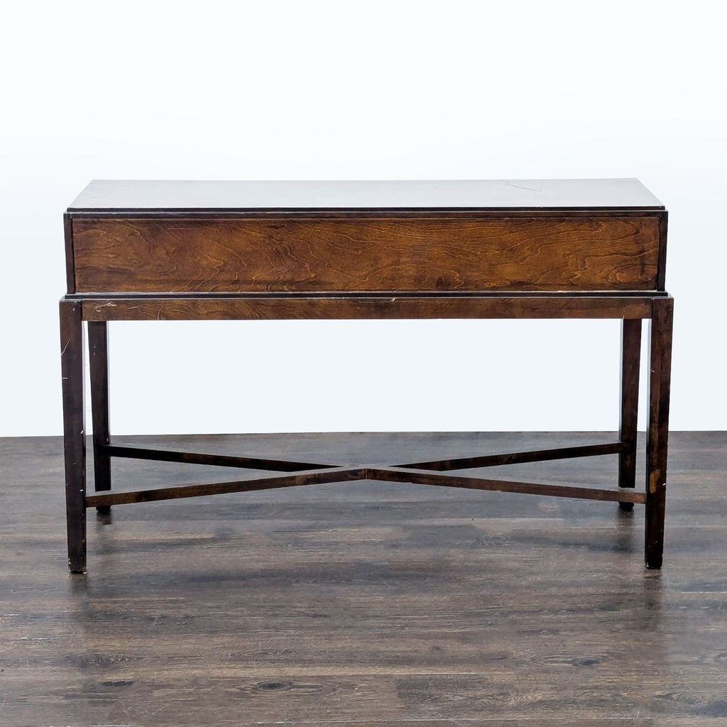 Three Drawer Wood Console Table