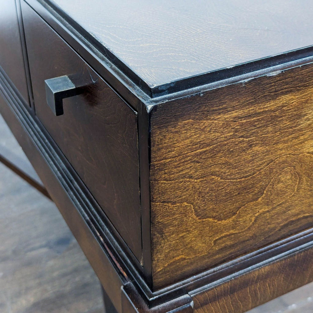 Three Drawer Wood Console Table