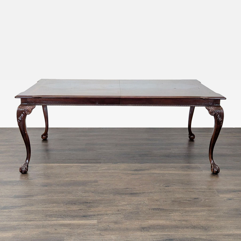 Elegant 9-Piece Mahogany Dining Set with Upholstered Chairs