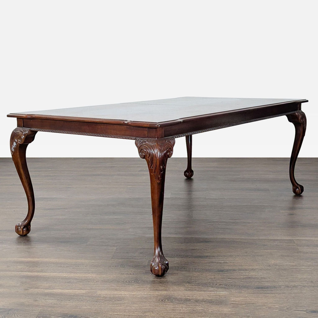 Elegant 9-Piece Mahogany Dining Set with Upholstered Chairs