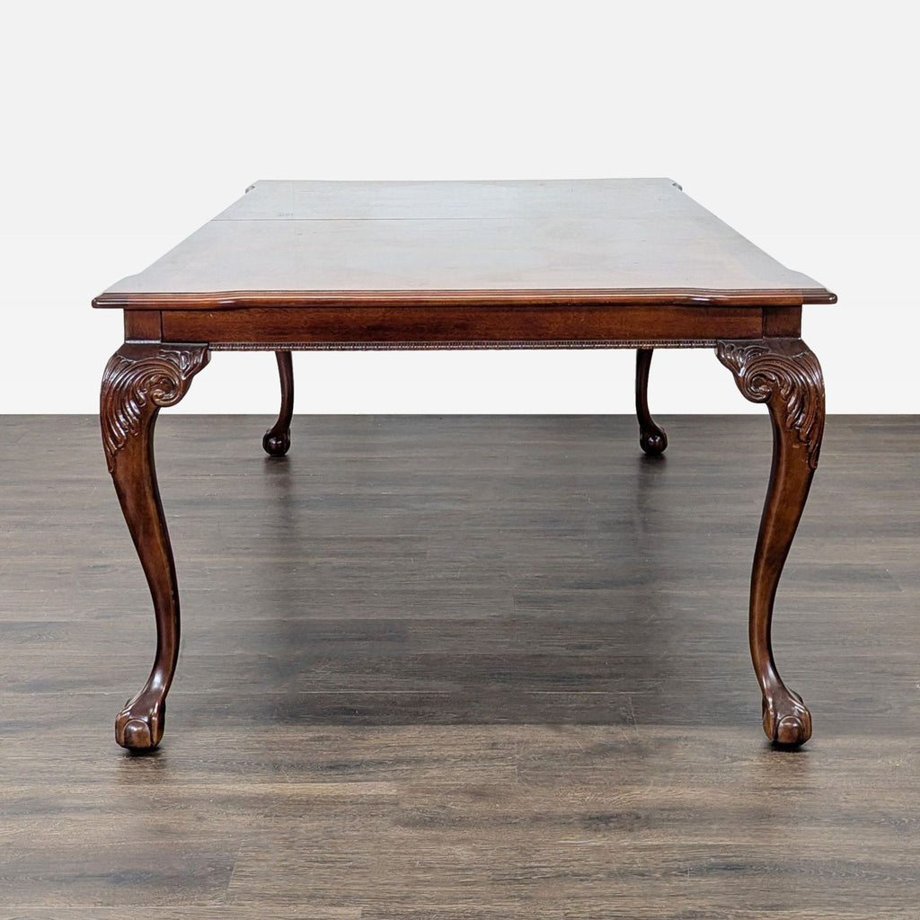 Elegant 9-Piece Mahogany Dining Set with Upholstered Chairs