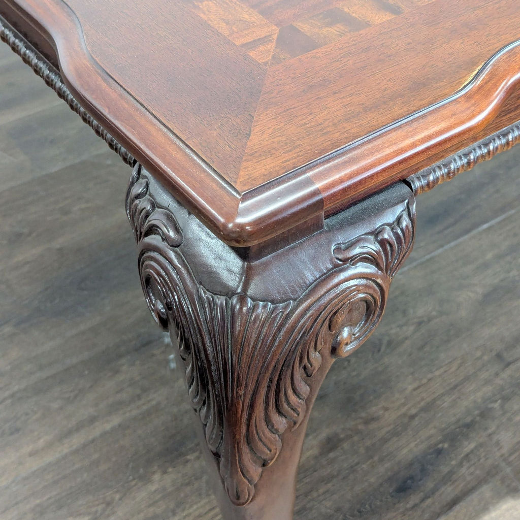 Elegant 9-Piece Mahogany Dining Set with Upholstered Chairs