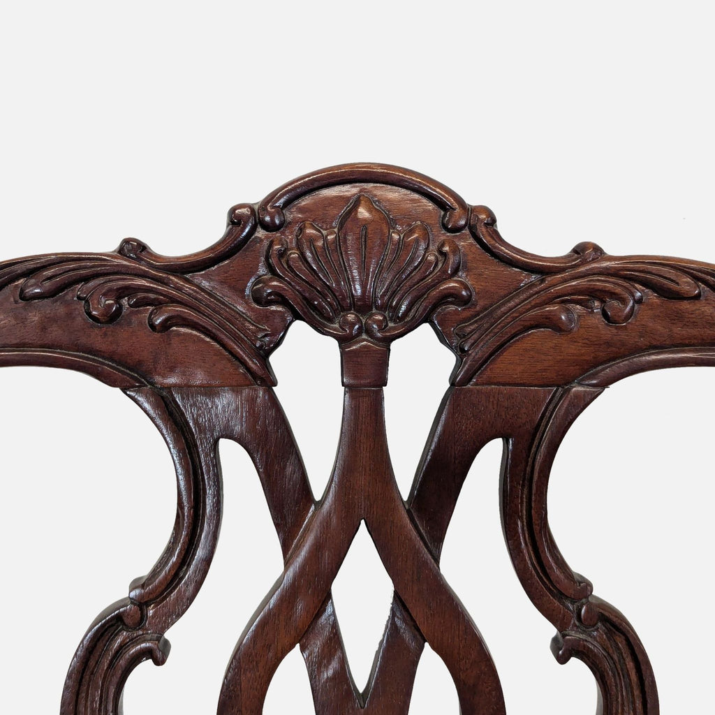 Elegant 9-Piece Mahogany Dining Set with Upholstered Chairs
