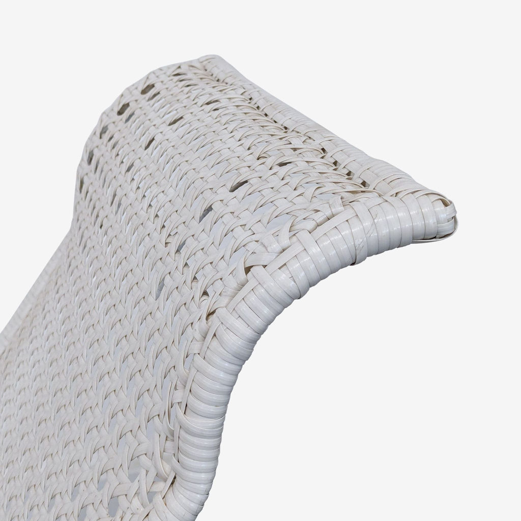 White Wicker and Metal Rocking Chair – Modern Casual Style