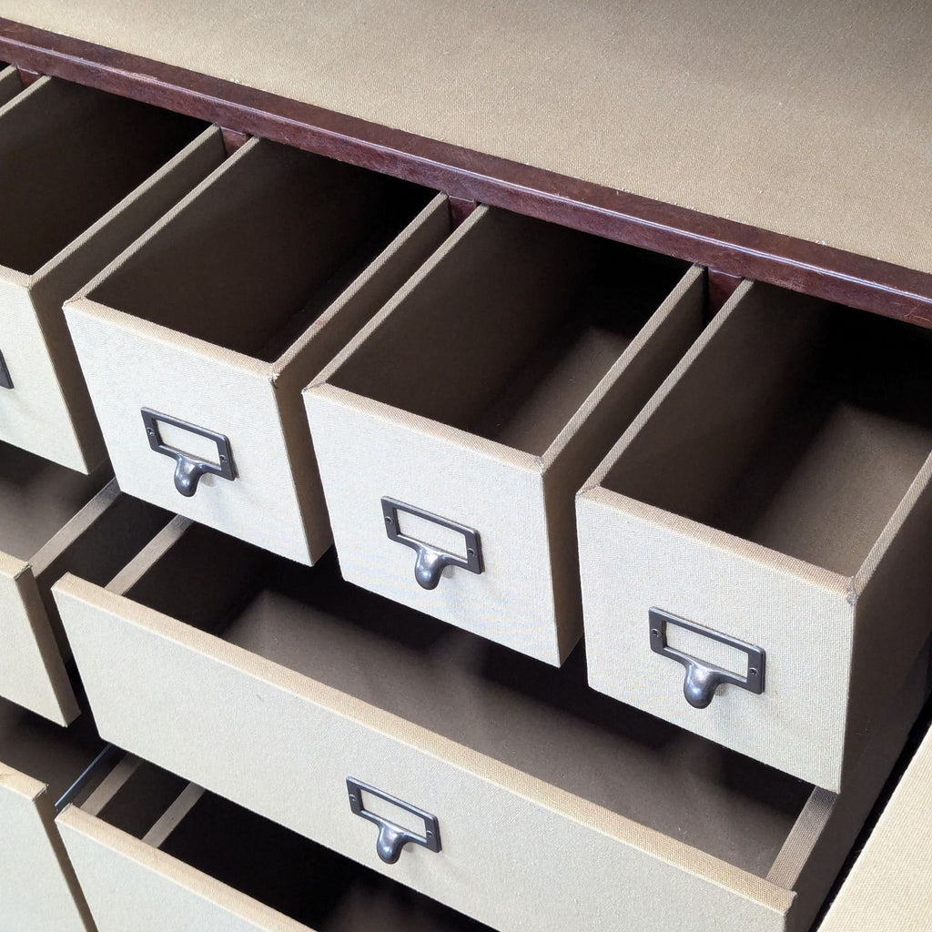 Restoration Hardware Mayfair Vintage-Style Office Trunk Cabinet with Storage and Drawers