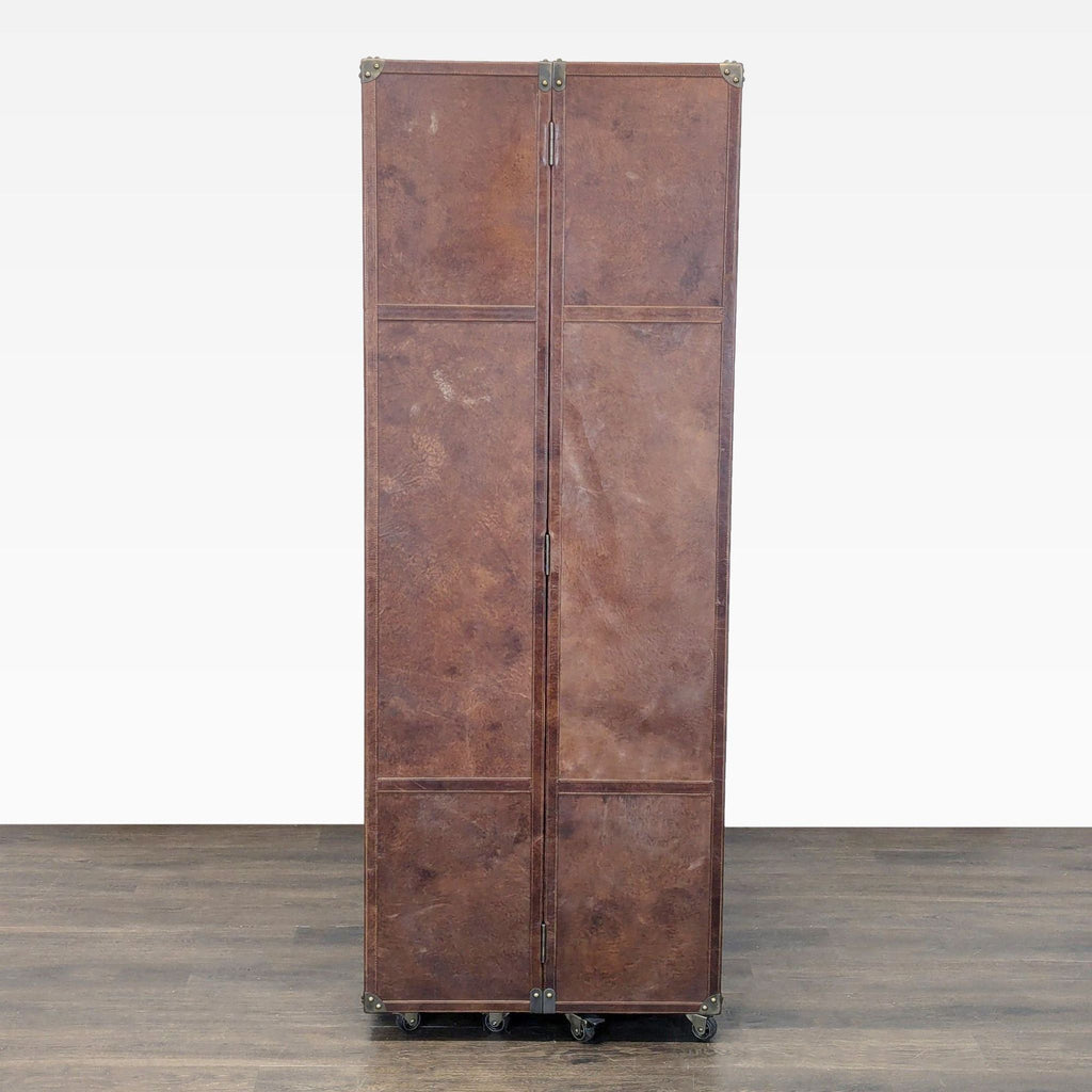 Restoration Hardware Mayfair Vintage-Style Office Trunk Cabinet with Storage and Drawers