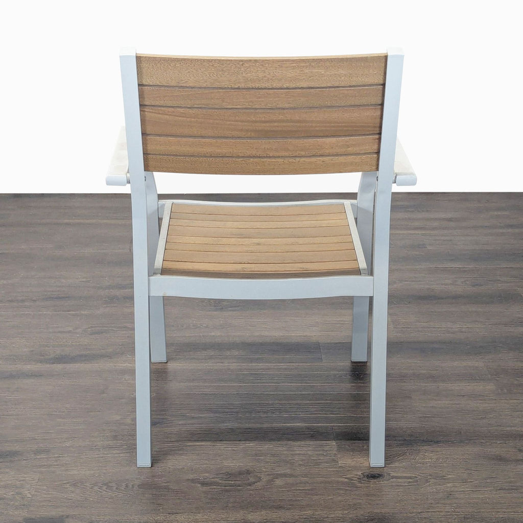 Ikea Själland Modern Outdoor/Indoor Chair with Metal Frame and Wood Panels