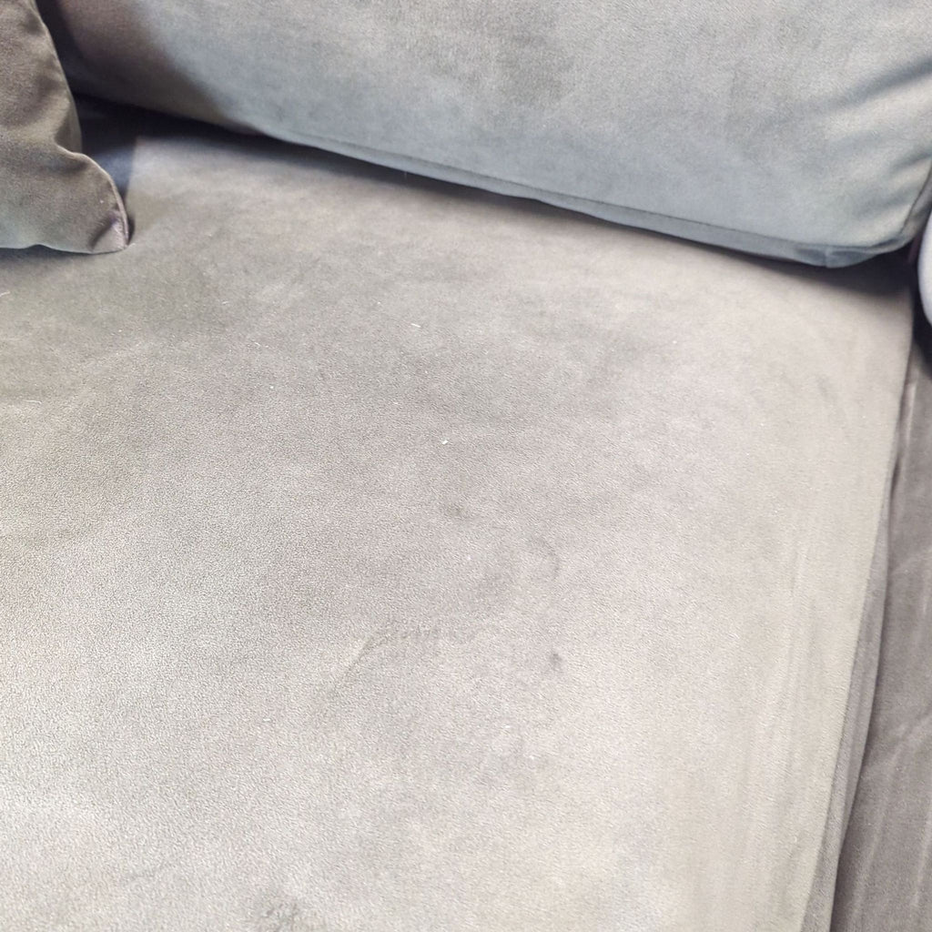 Green Faux Suede Loveseat with Plush Cushions and Modern Design