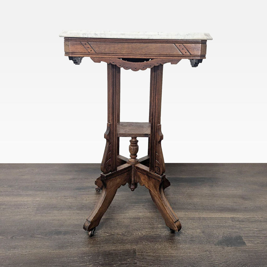 Eastlake Victorian Marble Top Side Table - Accepted Offer (19.03% discount)