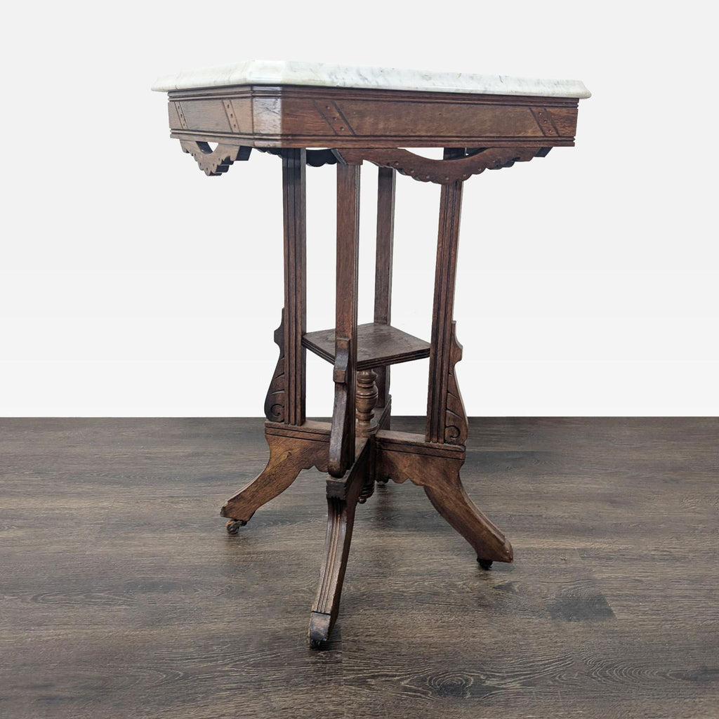 Eastlake Victorian Marble Top Side Table - Accepted Offer (19.03% discount)