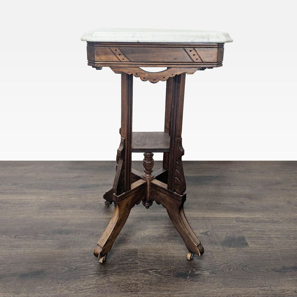 Eastlake Victorian Marble Top Side Table - Accepted Offer (19.03% discount)