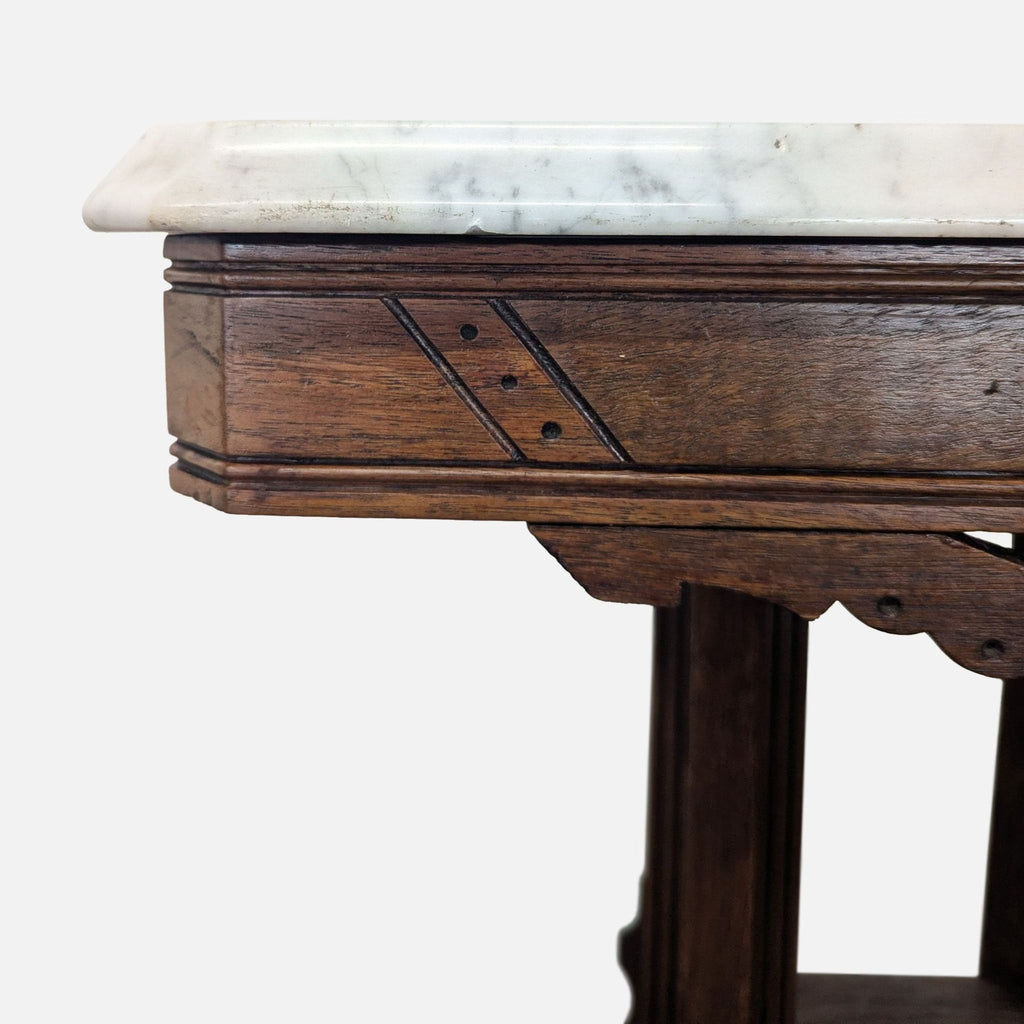 Eastlake Victorian Marble Top Side Table - Accepted Offer (19.03% discount)
