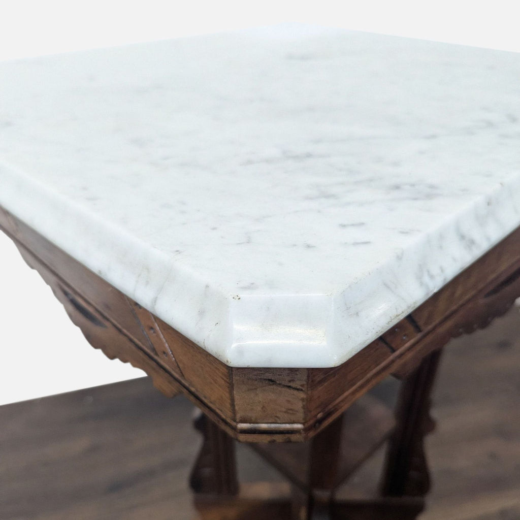 Eastlake Victorian Marble Top Side Table - Accepted Offer (19.03% discount)