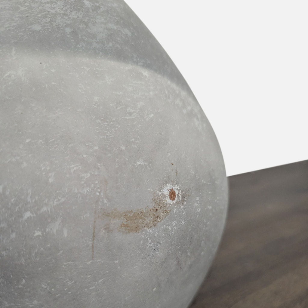 Pottery Barn Textured Gray Ceramic Table Lamp with White Shade