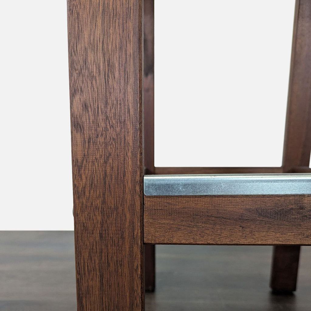 Wood Ladderback Bar Stool with Cushion