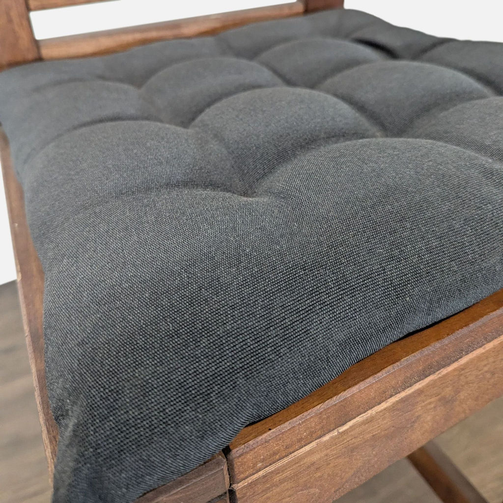 Wood Ladderback Bar Stool with Cushion