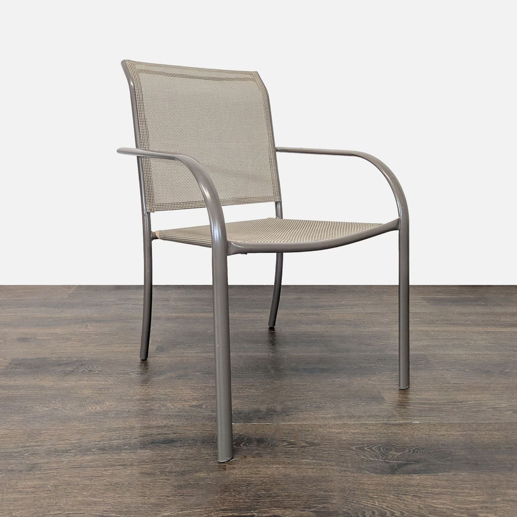 Set of 6 Modern Outdoor Chairs with Armrests