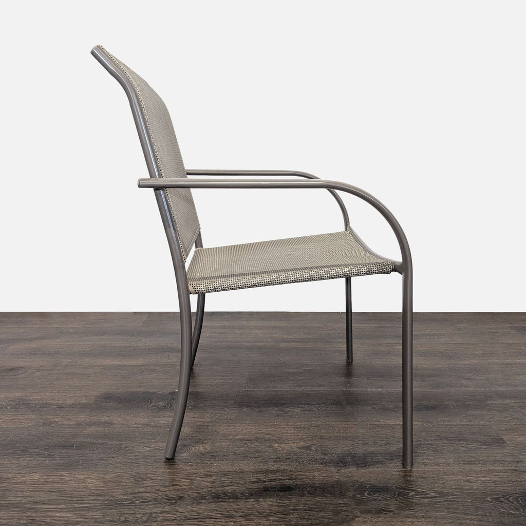 Set of 6 Modern Outdoor Chairs with Armrests