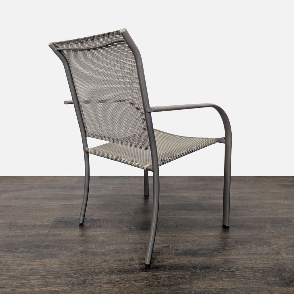 Set of 6 Modern Outdoor Chairs with Armrests