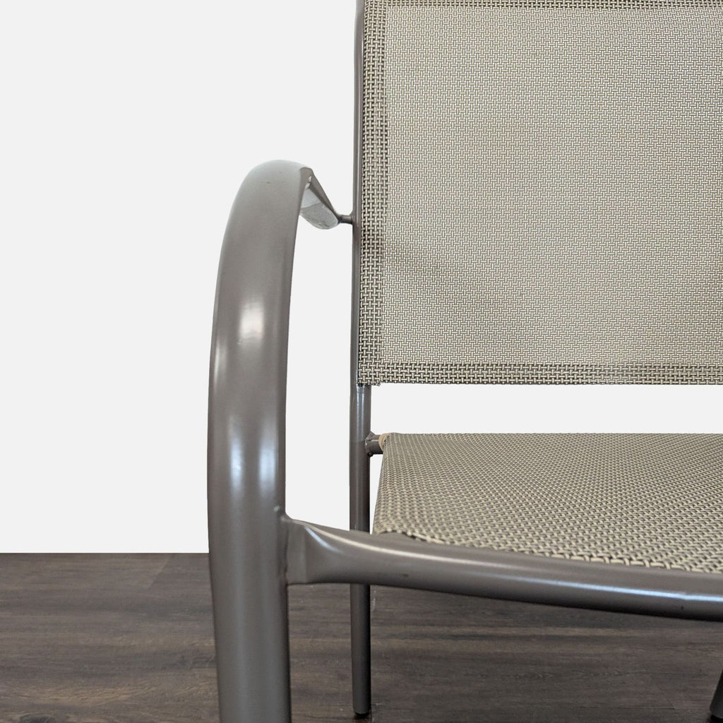 Set of 6 Modern Outdoor Chairs with Armrests